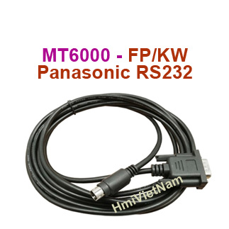 Cáp kết nối HMI Weintek MT6071iP với PLC Panasonic FP,KW Series